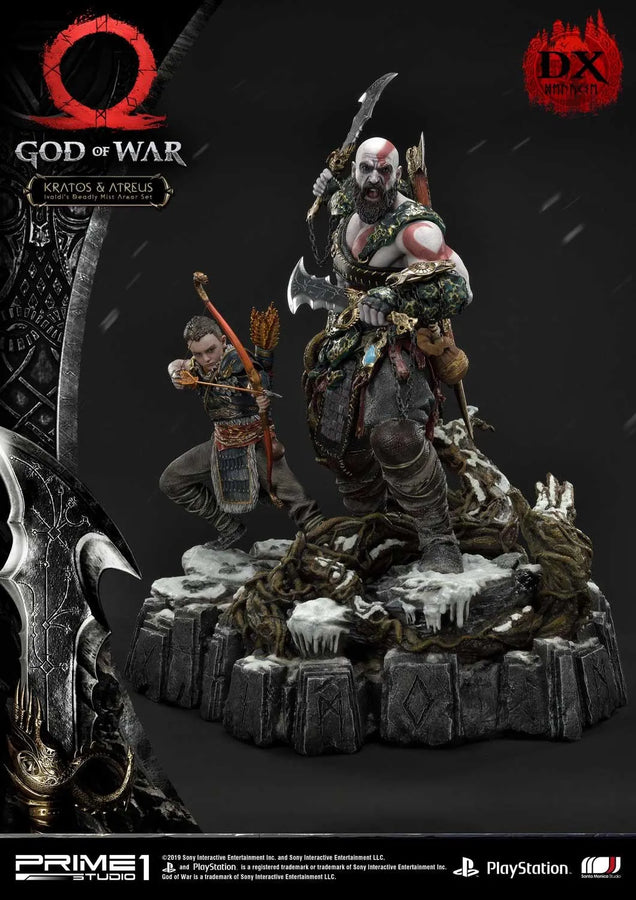 Kratos & Atreus (Deluxe Version) God of War – Prime1Studio – ActionFigure Brasil