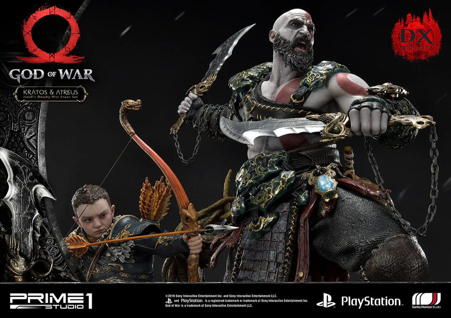 Kratos & Atreus Ivaldi's Deadly Mist Armor Set (Deluxe Version) - LIMITED EDITION: 200 (Deluxe Version) – Prime 1 Studio – ActionFigure Brasil