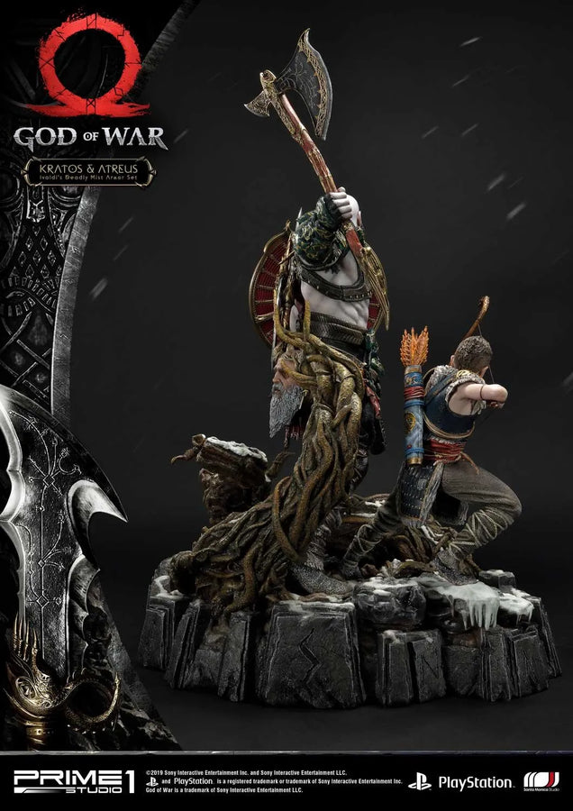 Kratos & Atreus (Ivaldi's Deadly Mist Armor Set Edition) God of War – Prime1Studio – ActionFigure Brasil