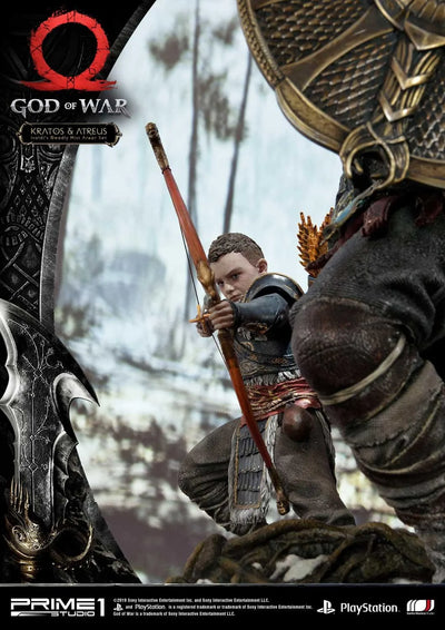 Kratos & Atreus (Ivaldi's Deadly Mist Armor Set Edition) God of War – Prime1Studio – ActionFigure Brasil