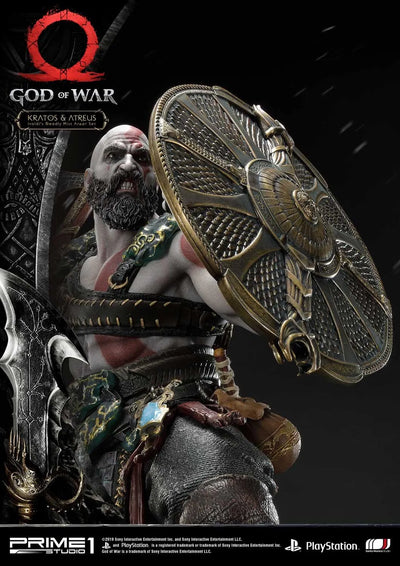 Kratos & Atreus (Ivaldi's Deadly Mist Armor Set Edition) God of War – Prime1Studio – ActionFigure Brasil