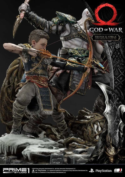Kratos & Atreus (Ivaldi's Deadly Mist Armor Set Edition) God of War – Prime1Studio – ActionFigure Brasil
