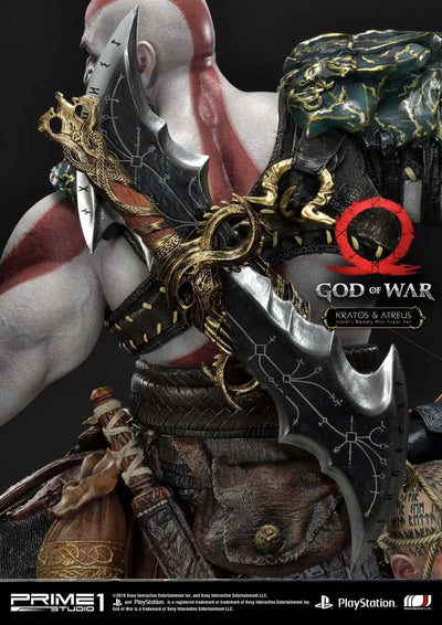 Kratos & Atreus (Ivaldi's Deadly Mist Armor Set Edition) God of War – Prime1Studio – ActionFigure Brasil