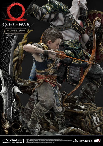Kratos & Atreus (Ivaldi's Deadly Mist Armor Set Edition) God of War – Prime1Studio – ActionFigure Brasil