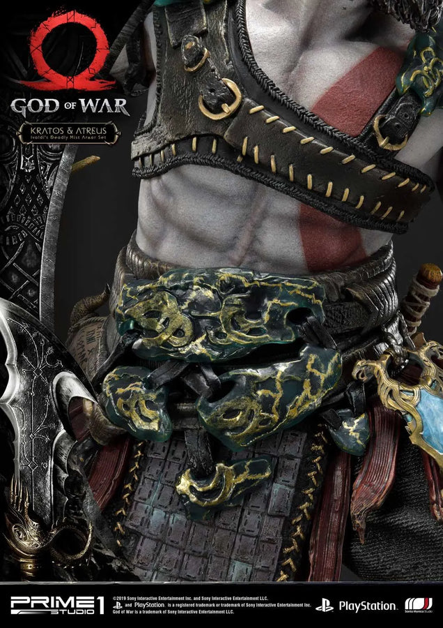 Kratos & Atreus (Ivaldi's Deadly Mist Armor Set Edition) God of War – Prime1Studio – ActionFigure Brasil