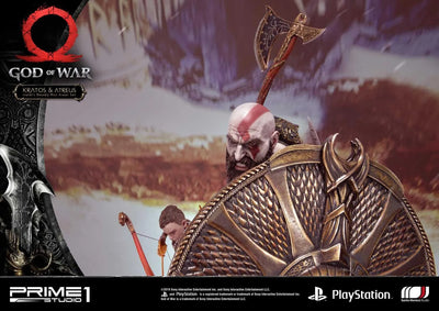 Kratos & Atreus (Ivaldi's Deadly Mist Armor Set Edition) God of War – Prime1Studio – ActionFigure Brasil