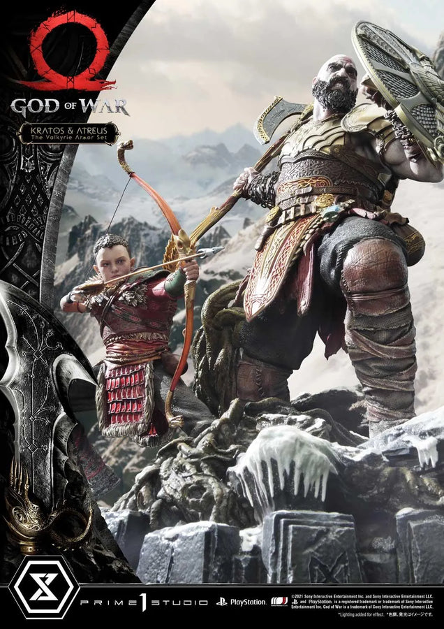 Kratos & Atreus (The Valkyrie Armor Set Edition) God of War – Prime1Studio – ActionFigure Brasil