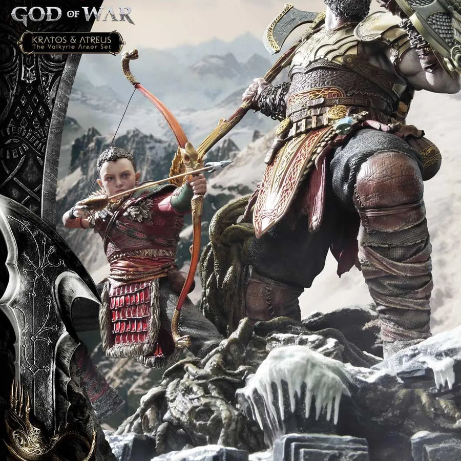 Kratos & Atreus (The Valkyrie Armor Set Edition) God of War – Prime1Studio – ActionFigure Brasil