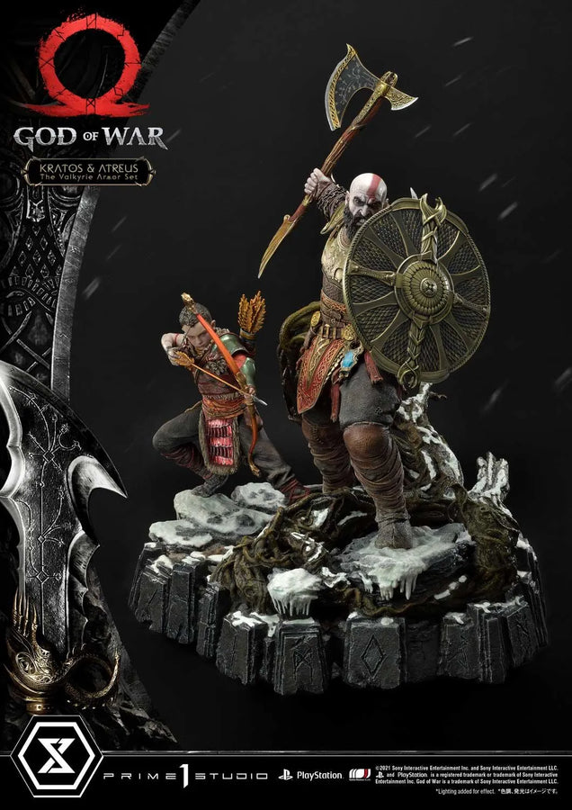 Kratos & Atreus (The Valkyrie Armor Set Edition) God of War – Prime1Studio – ActionFigure Brasil