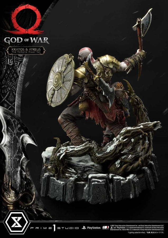 Kratos & Atreus (The Valkyrie Armor Set Edition) God of War – Prime1Studio – ActionFigure Brasil