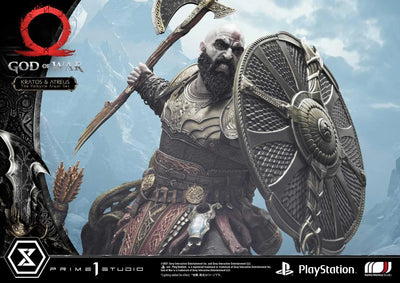 Kratos & Atreus (The Valkyrie Armor Set Edition) God of War – Prime1Studio – ActionFigure Brasil