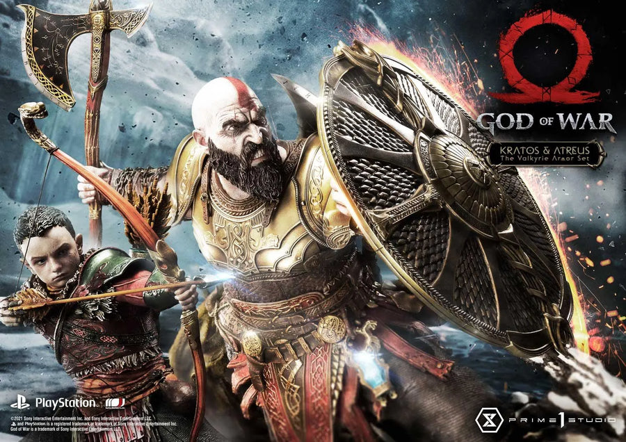 Kratos & Atreus (The Valkyrie Armor Set Edition) God of War – Prime1Studio – ActionFigure Brasil