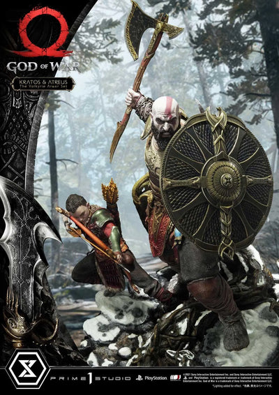 Kratos & Atreus (The Valkyrie Armor Set Edition) God of War – Prime1Studio – ActionFigure Brasil