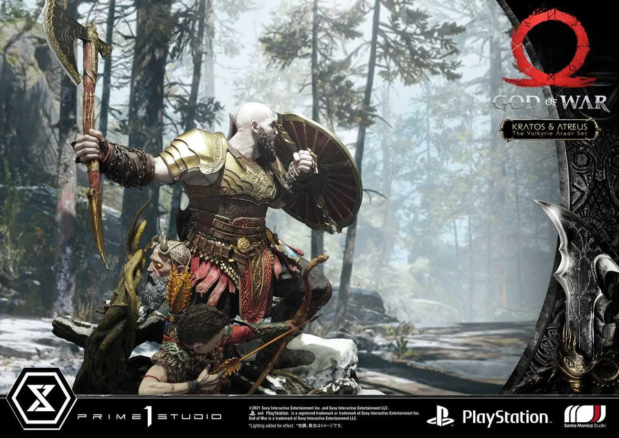 Kratos & Atreus (The Valkyrie Armor Set Edition) God of War – Prime1Studio – ActionFigure Brasil