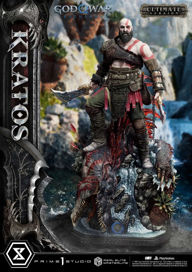 Kratos (Ultimate Bonus Version) God of War: Ragnarok – Prime1Studio – ActionFigure Brasil