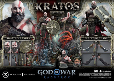 Kratos (Ultimate Bonus Version) God of War: Ragnarok – Prime1Studio – ActionFigure Brasil