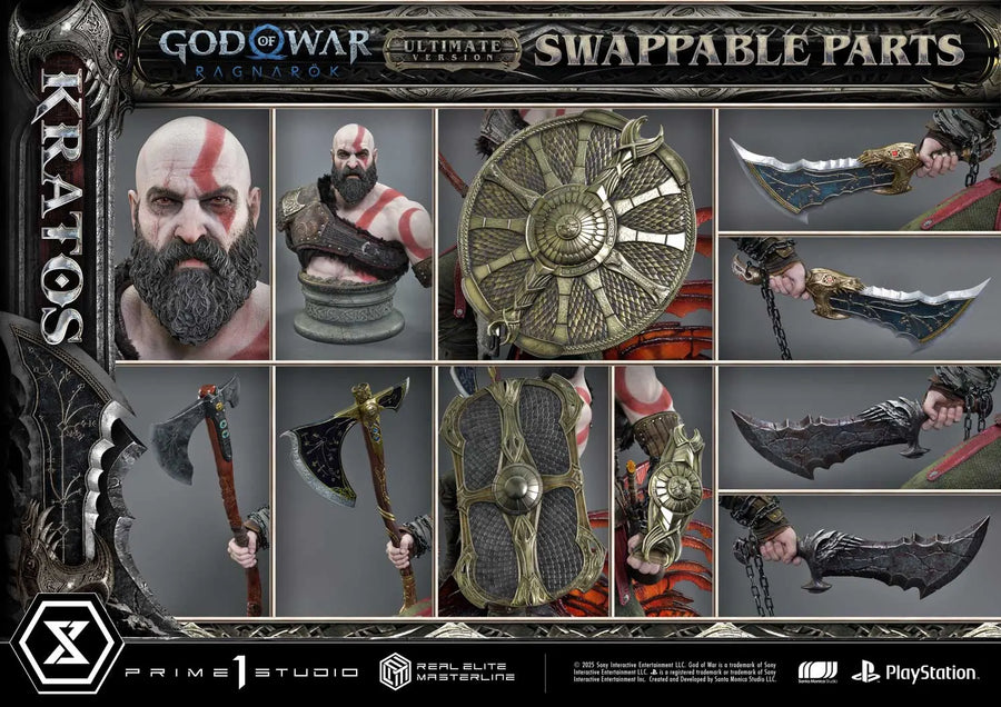 Kratos (Ultimate Bonus Version) God of War: Ragnarok – Prime1Studio – ActionFigure Brasil