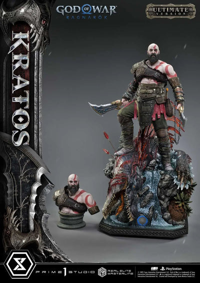 Kratos (Ultimate Bonus Version) God of War: Ragnarok – Prime1Studio – ActionFigure Brasil
