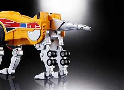 Kyouryuu Sentai Zyuranger - Daizyujin - Shugojuu Pteranodon - Shugojuu SaberTiger - Shugojuu Triceratops - Shugojuu Tyrannosaurus - Shugojuu ZyuMammoth - Soul of Chogokin GX-72 (Bandai)ㅤ – Bandai – ActionFigureBrasil — iluminação de estúdio