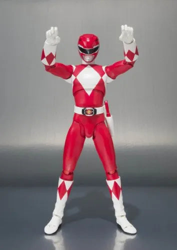 Kyouryuu Sentai Zyuranger - Mighty Morphin Power Rangers - Red Ranger - Tyrannoranger - S.H.Figuarts (Bandai)ㅤ – Bandai – ActionFigure Brasil — com base expositora