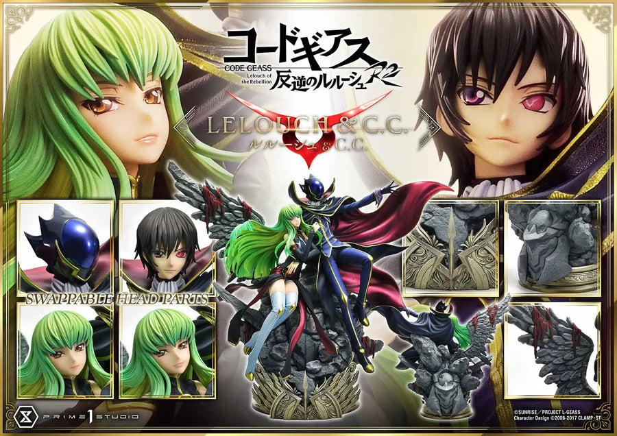 Lelouch Lamperouge & C.C. (Lelouch Lamperouge & C.C.Regular Version) CODE GEASS Lelouch of the Rebellion R2 – Prime1Studio – ActionFigure Brasil
