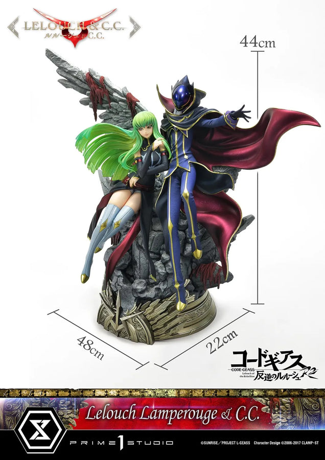 Lelouch Lamperouge & C.C. (Lelouch Lamperouge & C.C.Regular Version) CODE GEASS Lelouch of the Rebellion R2 – Prime1Studio – ActionFigure Brasil