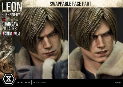 Leon S. Kennedy versus Chainsaw Villager (Bonus Version) Resident Evil 4 – Prime1Studio – ActionFigure Brasil