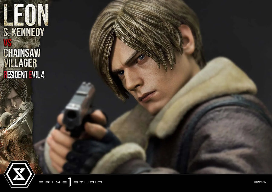 Leon S. Kennedy versus Chainsaw Villager (Bonus Version) Resident Evil 4 – Prime1Studio – ActionFigure Brasil