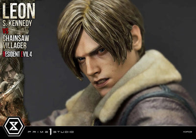 Leon S. Kennedy versus Chainsaw Villager (Bonus Version) Resident Evil 4 – Prime1Studio – ActionFigure Brasil