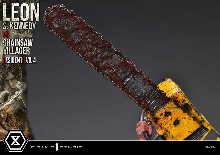 Leon S. Kennedy versus Chainsaw Villager (Bonus Version) Resident Evil 4 – Prime1Studio – ActionFigure Brasil