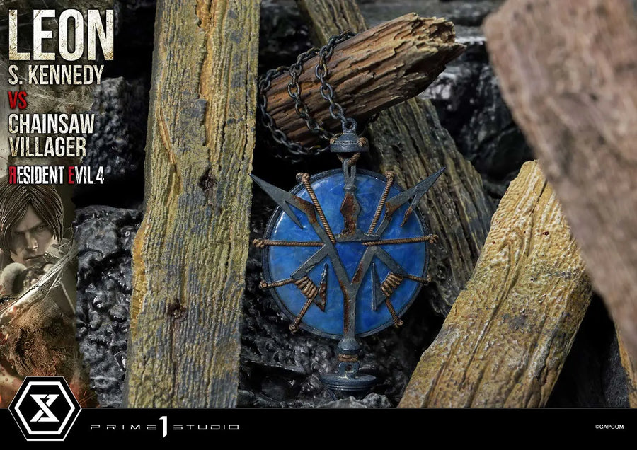 Leon S. Kennedy versus Chainsaw Villager (Bonus Version) Resident Evil 4 – Prime1Studio – ActionFigure Brasil