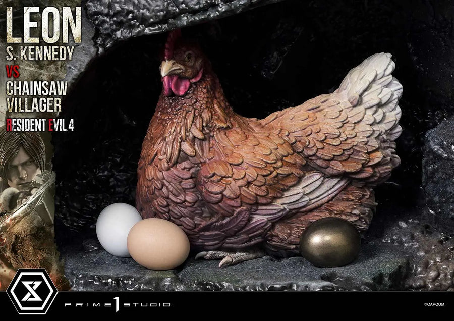 Leon S. Kennedy versus Chainsaw Villager (Bonus Version) Resident Evil 4 – Prime1Studio – ActionFigure Brasil