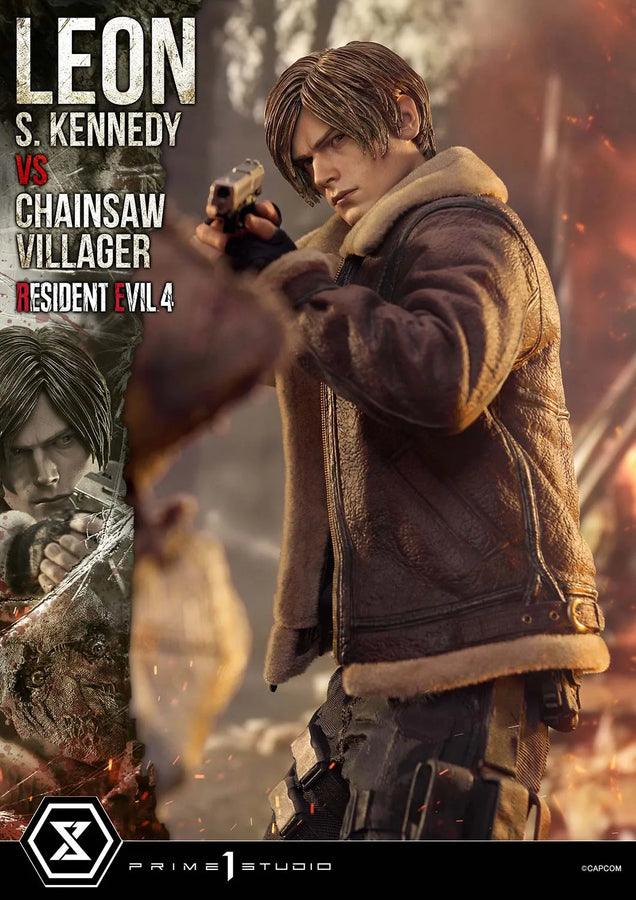 Leon S. Kennedy versus Chainsaw Villager (Bonus Version) Resident Evil 4 – Prime1Studio – ActionFigure Brasil