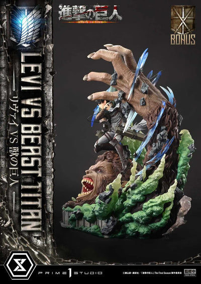 Levi versus Beast Titan (Bonus Version) TV animation Attack on Titan – Prime1Studio – ActionFigure Brasil