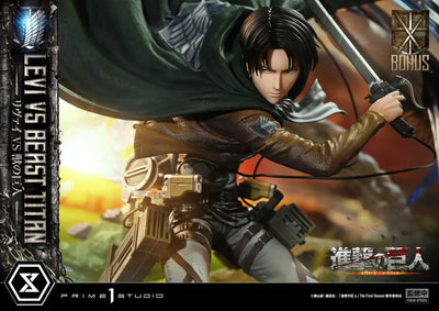Levi versus Beast Titan (Bonus Version) TV animation Attack on Titan – Prime1Studio – ActionFigure Brasil