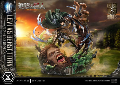 Levi versus Beast Titan (Bonus Version) TV animation Attack on Titan – Prime1Studio – ActionFigure Brasil