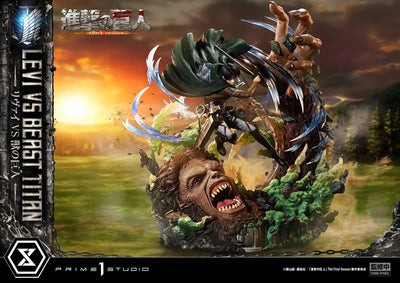 Levi versus Beast Titan (Bonus Version) TV animation Attack on Titan – Prime1Studio – ActionFigure Brasil