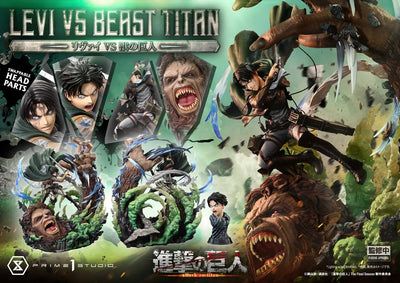 Levi versus Beast Titan (Bonus Version) TV animation Attack on Titan – Prime1Studio – ActionFigure Brasil