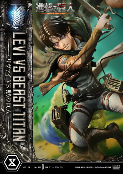 Levi versus Beast Titan (Bonus Version) TV animation Attack on Titan – Prime1Studio – ActionFigure Brasil