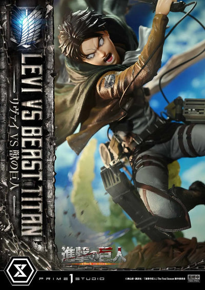 Levi versus Beast Titan (Bonus Version) TV animation Attack on Titan – Prime1Studio – ActionFigure Brasil