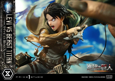 Levi versus Beast Titan (Bonus Version) TV animation Attack on Titan – Prime1Studio – ActionFigure Brasil
