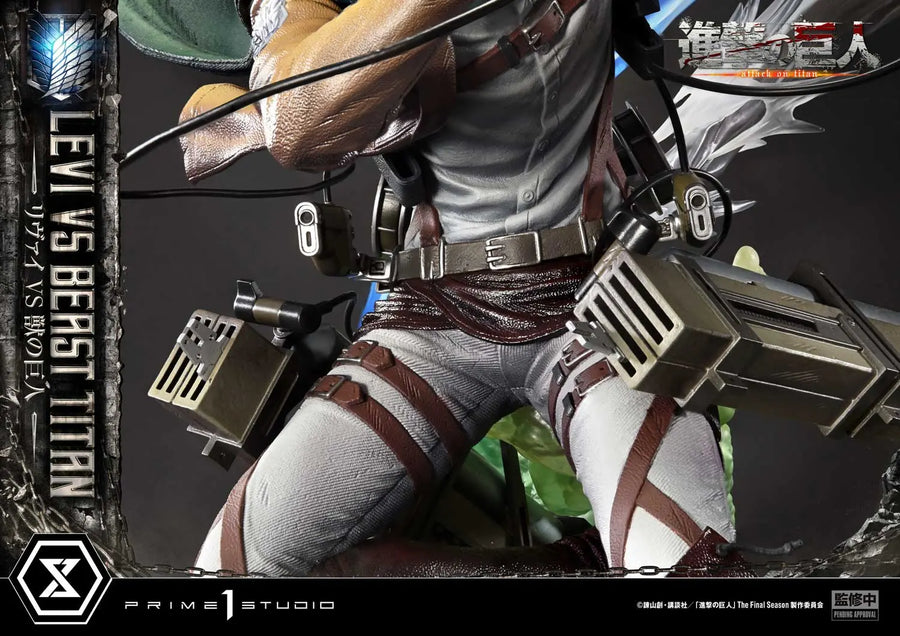 Levi versus Beast Titan (Bonus Version) TV animation Attack on Titan – Prime1Studio – ActionFigure Brasil