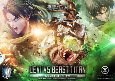Levi versus Beast Titan (Bonus Version) TV animation Attack on Titan – Prime1Studio – ActionFigure Brasil
