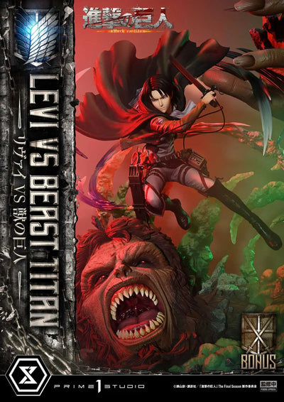 Levi versus Beast Titan (Bonus Version) TV animation Attack on Titan – Prime1Studio – ActionFigure Brasil
