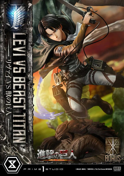 Levi versus Beast Titan (Bonus Version) TV animation Attack on Titan – Prime1Studio – ActionFigure Brasil
