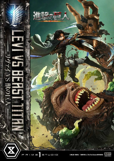 Levi vs. Beast Titan (Bonus Version) - LIMITED EDITION: TBD – Prime 1 Studio – ActionFigure Brasil