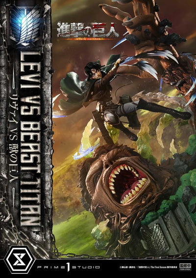 Levi vs. Beast Titan (Bonus Version) - LIMITED EDITION: TBD – Prime 1 Studio – ActionFigure Brasil — iluminação de estúdio