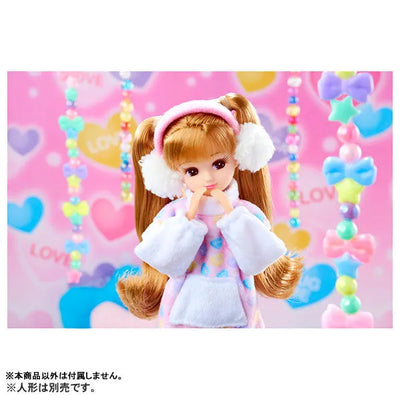 Licca-chan - Doll Clothes - LW-16 - Mokomoko Girly Code (Takara Tomy)ㅤ – Takara Tomy – ActionFigure Brasil — ângulo diferente