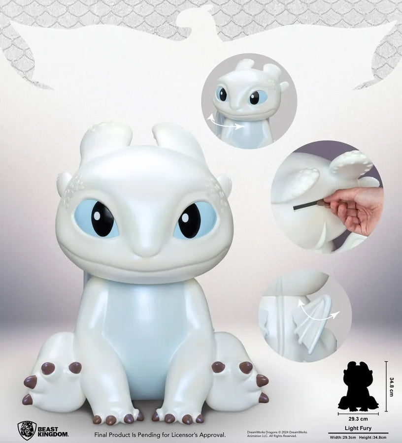 Light Fury Vinyl Piggy Bank – Beast Kingdom – ActionFigure Brasil