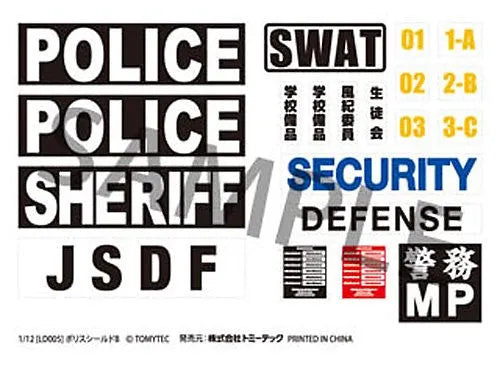 Little Armory LD005 - Police Shield B - 1/12 (Tomytec)ㅤ – Tomytec – ActionFigureBrasil